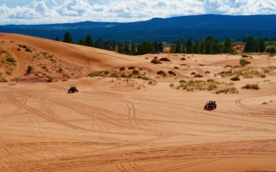 dunes avec véhicule tout terrain