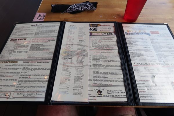 carte restaurant Zax