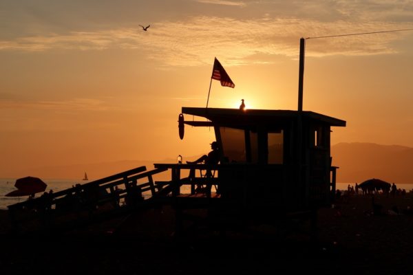 coucher de soleil santa monica