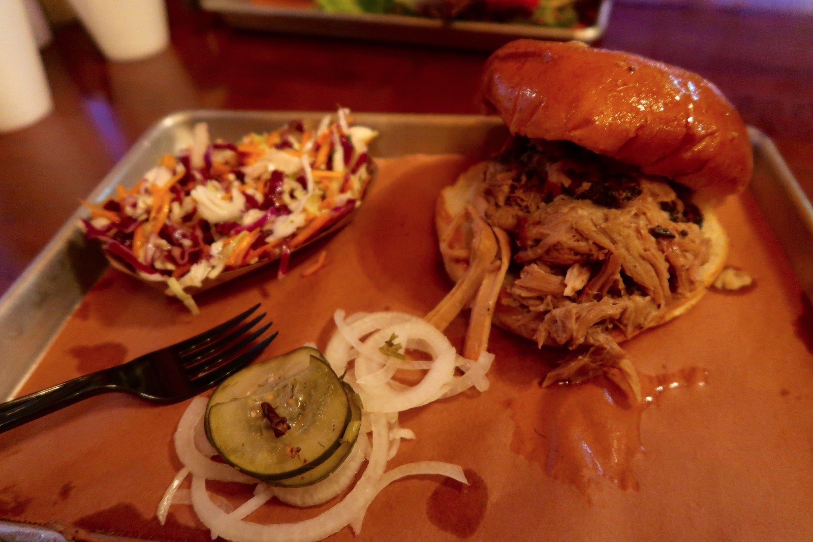 burger pulled pork