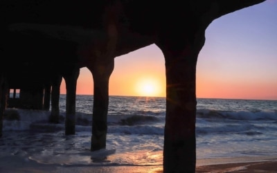 coucher de soleil Manhattan Beach