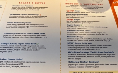 à la carte chez Simmzy's
