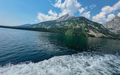 Jenny Lake en bateau