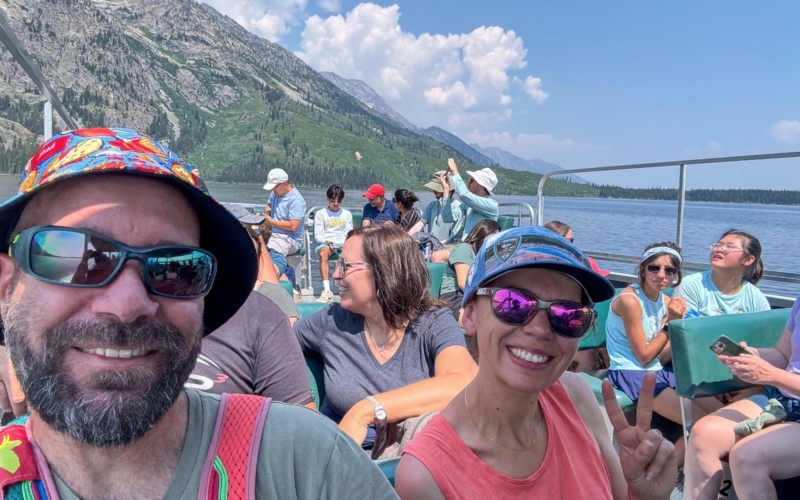 Jenny Lake en bateau 