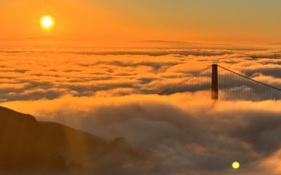lever de soleil à Hawk Hill