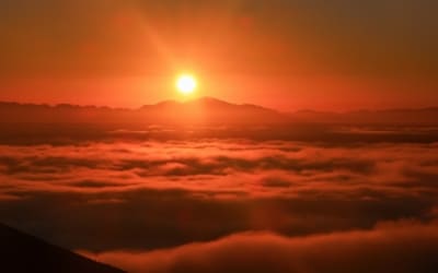 lever de soleil à Hawk Hill