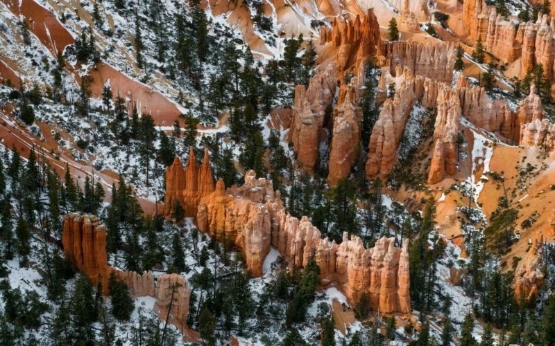 bryce canyon sous la neige